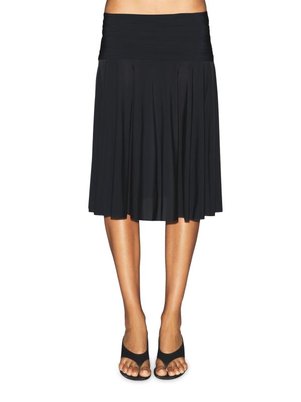 【8月中断捨離価格】 SKIMS LONG SKIRT&CAMI SKIMS Sheer Knit Foldover Long Skirt - Onyx | NET-A-PORTER