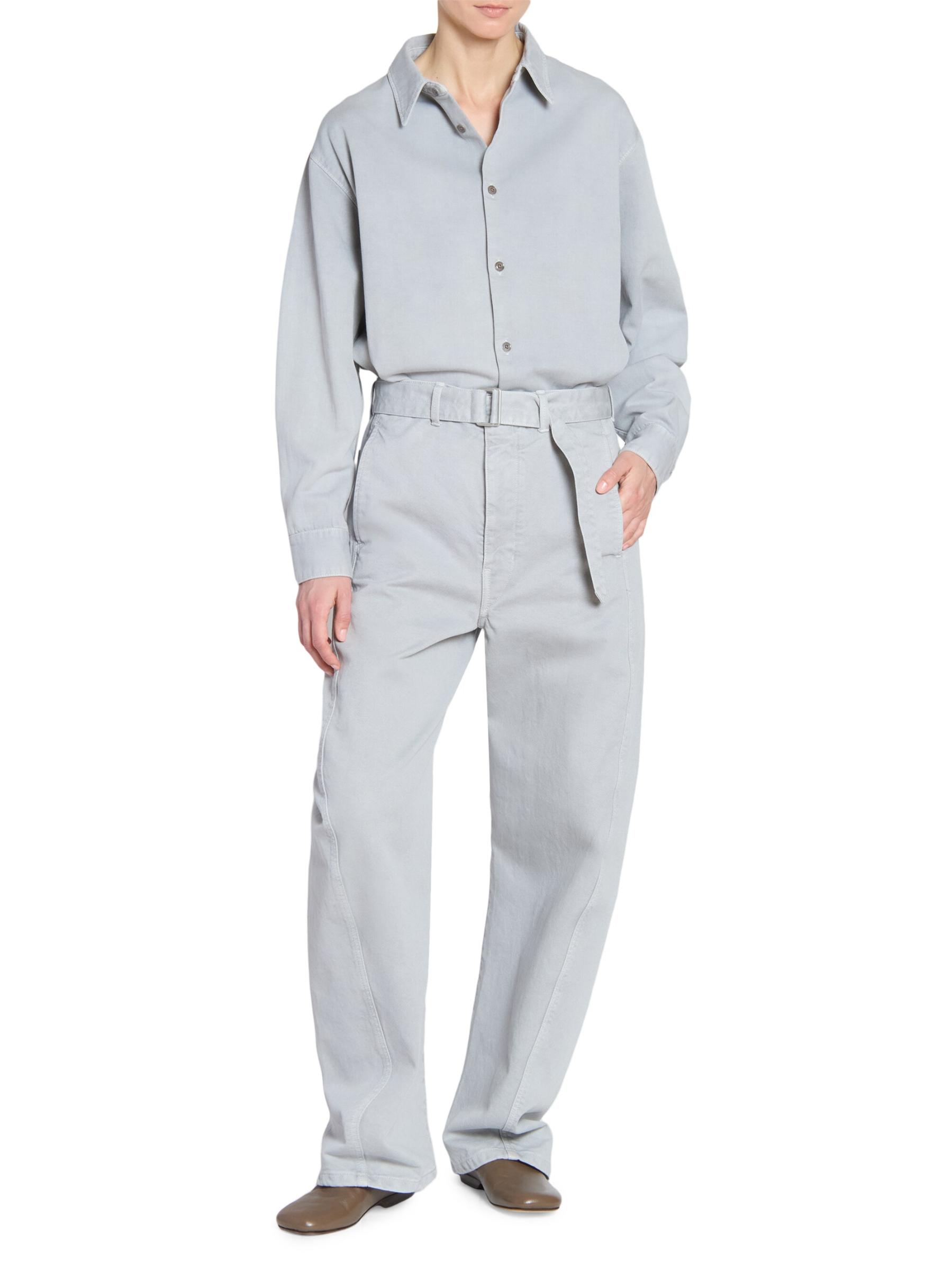 LEMAIRE ルメール ツイストベルトパンツ オフホワイト コットン 楽天市場】Lemaire ルメール デニム TWISTED BELTED PANTS