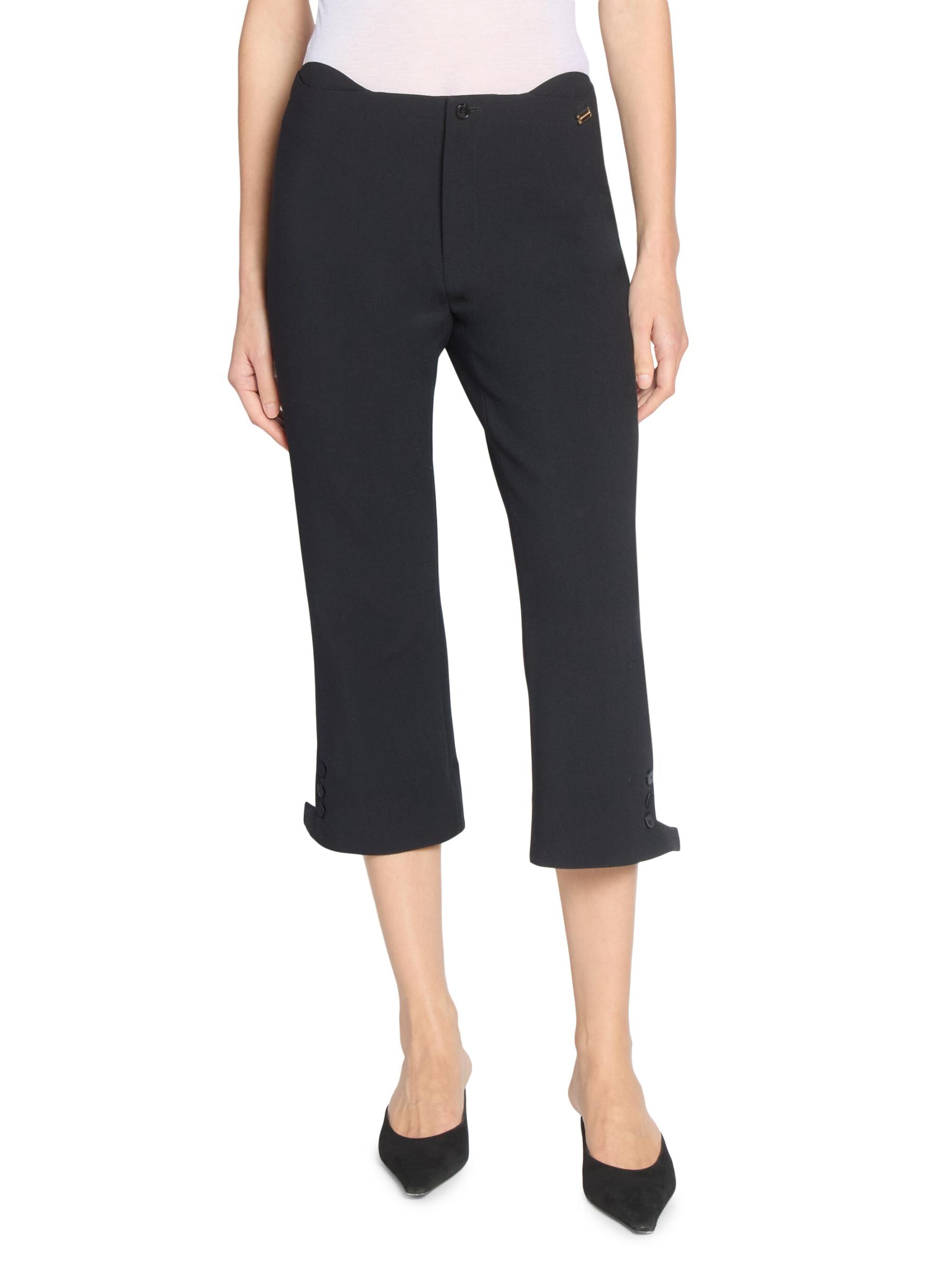 ショートパンツ Victoria Beckham Black Tab Detail Cropped Trousers Tab Detail Cropped Trouser In Black – Victoria Beckham Inc