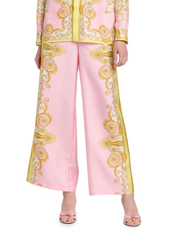 #2: بنطال باروكو فولارد من الحرير - كوارتز وردي أصفر شاحب