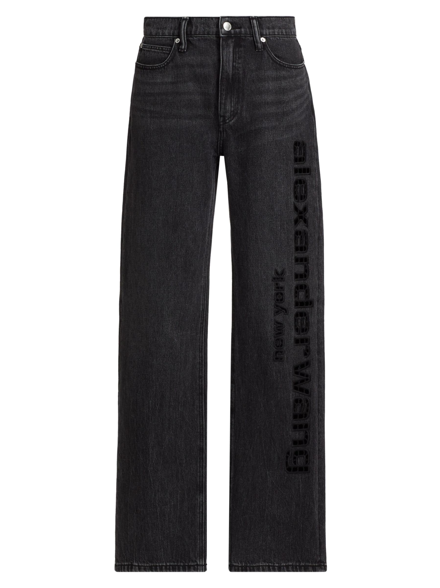 Shop Alexander Wang - EZ Slouch Logo Cut Out Embroidered