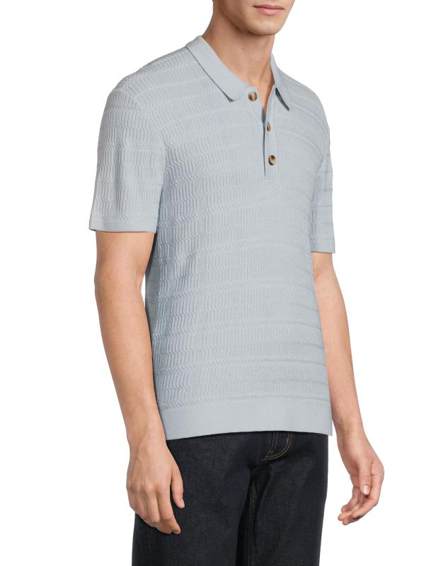 #3: قميص بولو محبوك بنقش مميز من ناثان - سكاي واي