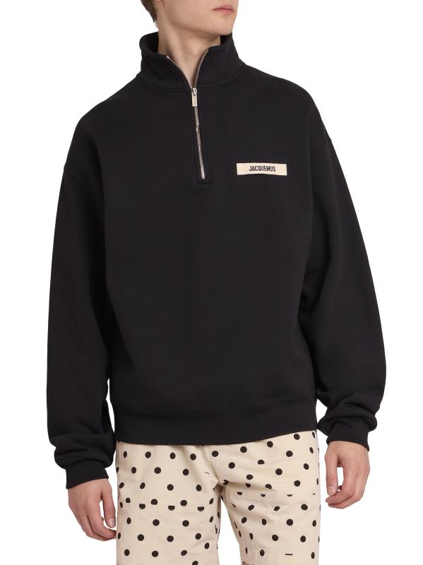 Shop Jacquemus - Le Camionneur Grosgrain Half-Zip Pullover