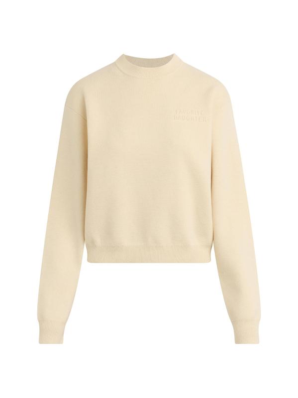 سويت شيرت من القطن والكشمير بشعار Tatigation Sisters