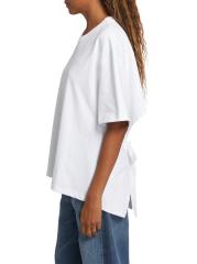 Shop GANNI - Heavy Cotton Drop Shoulder Open Back T-Shirt
