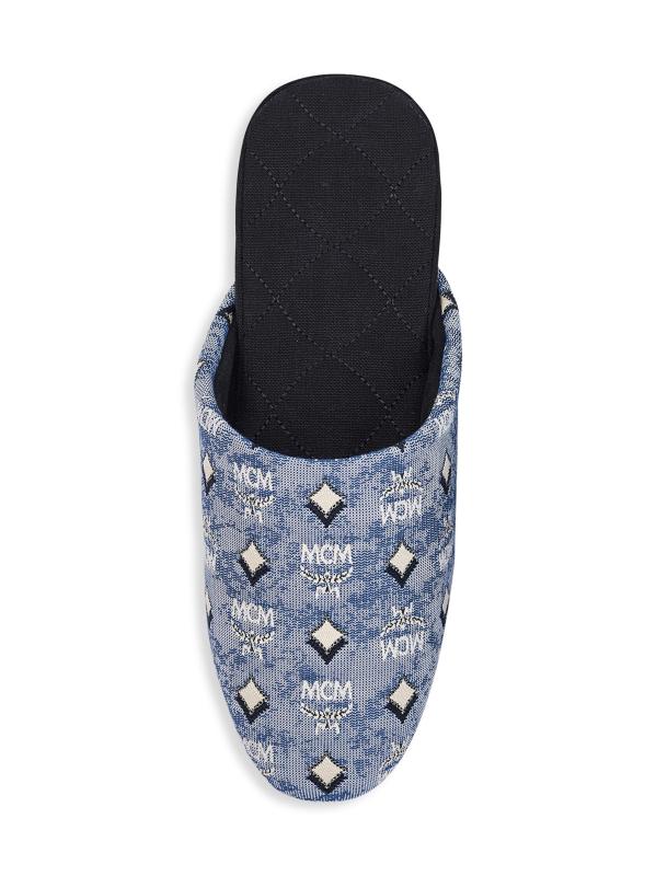 #5: شبشب عتيق بطبعة مونوغرام - أزرق