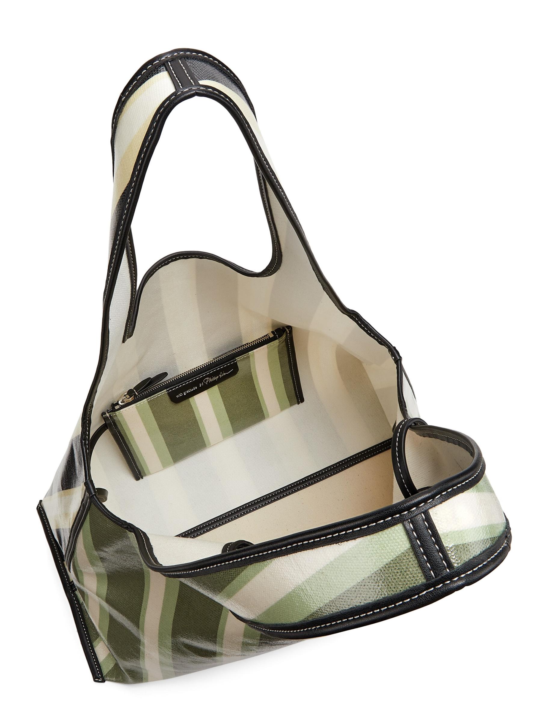 【3.1 Phillip Lim】デュアルストライプ ミニマーケットトート 3.1 Phillip Lim】デュアルストライプ ミニマーケットトート