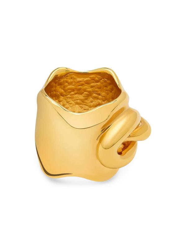 #3: خاتم نحاسي ملتوي مطلي بالذهب عيار 24 قيراطًا - الذهب