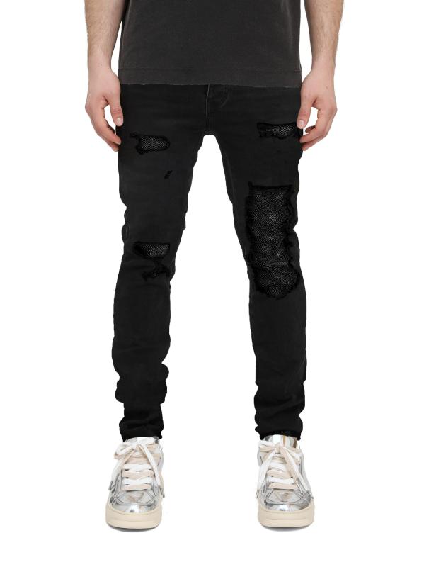 بنطال جينز سكيني مزيّن بالخرز