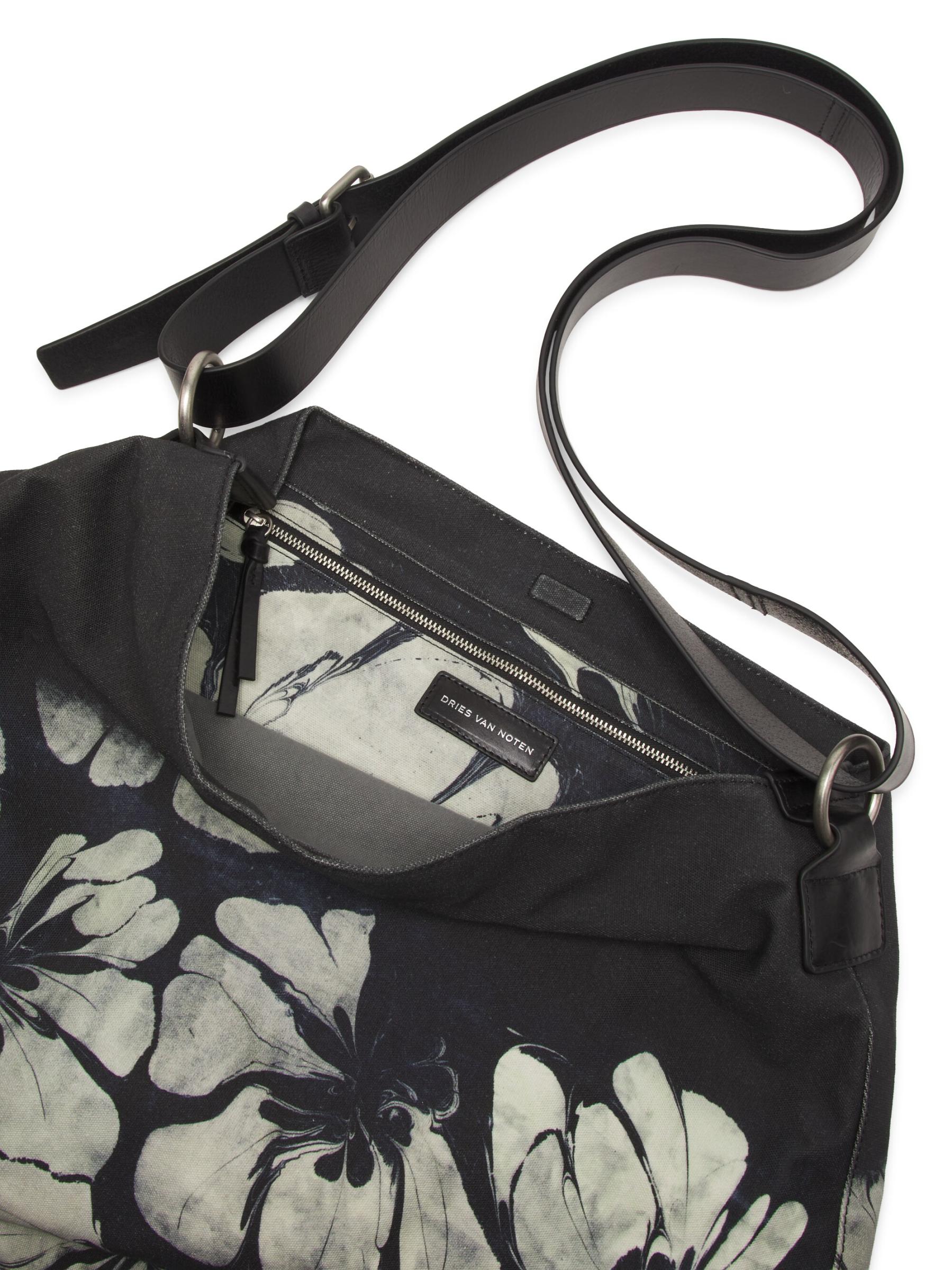 Dries Van Noten - 墨流しフラワープリント トートバッグ を