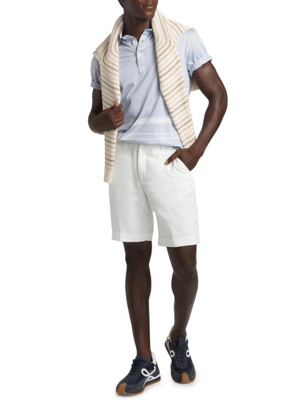 #7: قميص بولو متعدد الخطوط من كوليكشن - أزرق فاتح