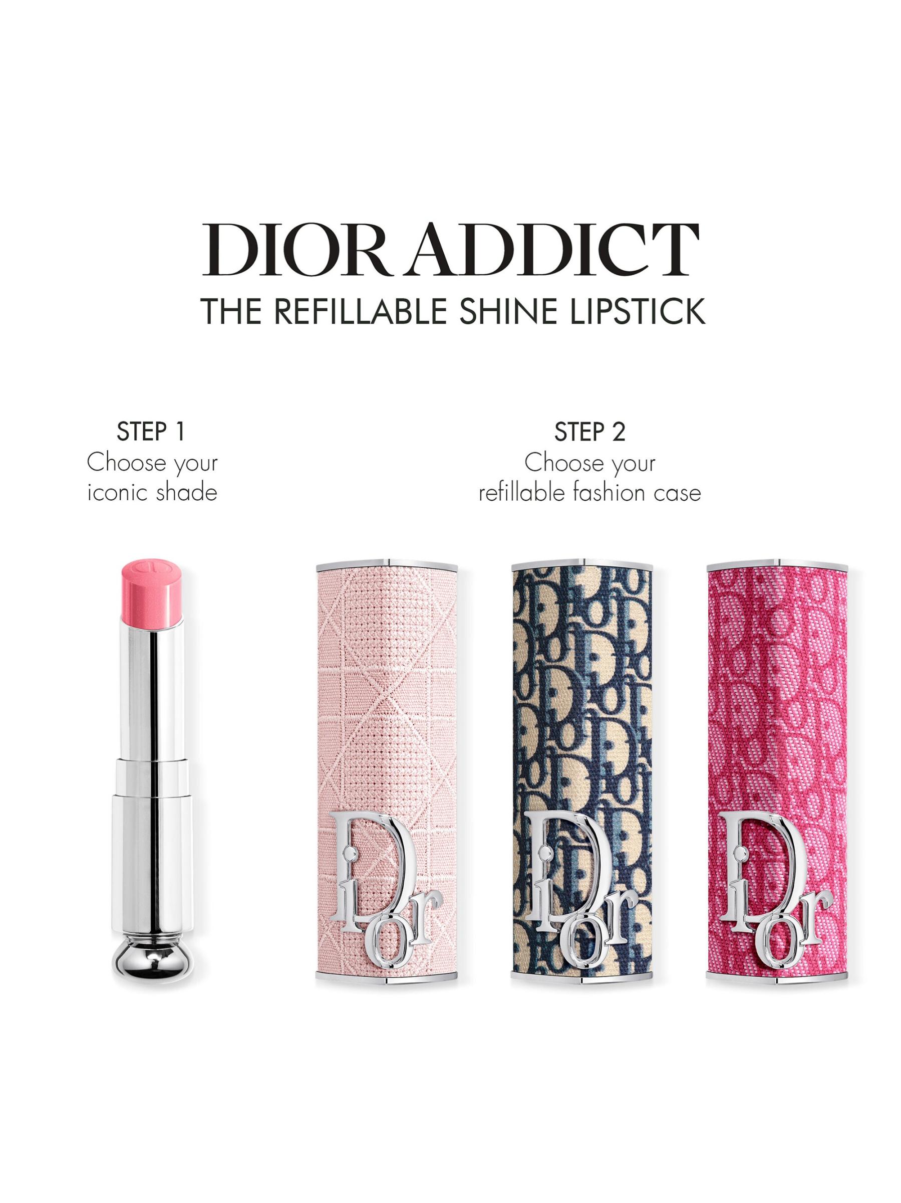 Dior Addict ピンクカナージュ ケース＋アディクト　リフィル4本 旧】ディオールアディクトリップスティック(ケース) ピンク