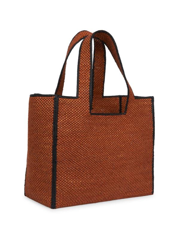 #4: حقيبة رافيا بشعار إيبيزا الكبير من LOEWE x Paula - عسل الذهب