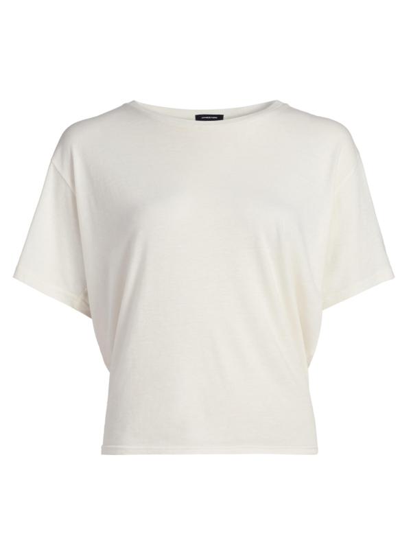 تي شيرت قصير من القطن والكشمير