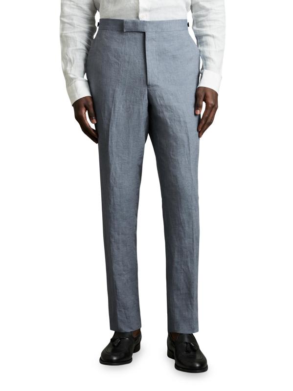 #2: بنطلون وارنر سليم فيت من الكتان - سلاح الجو الأزرق