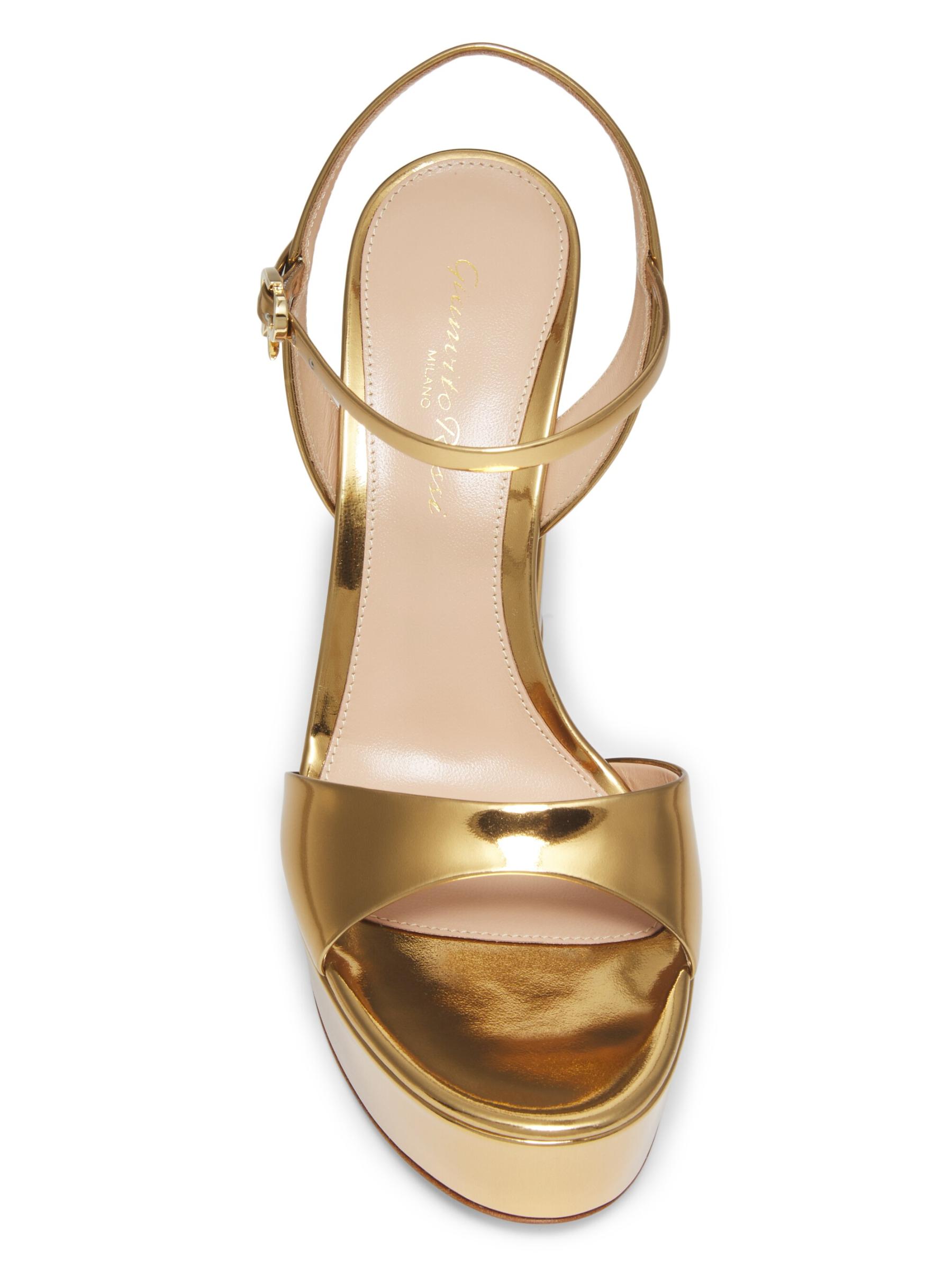 Gianvito Rossi - 120MM メタリックレザープラットフォーム