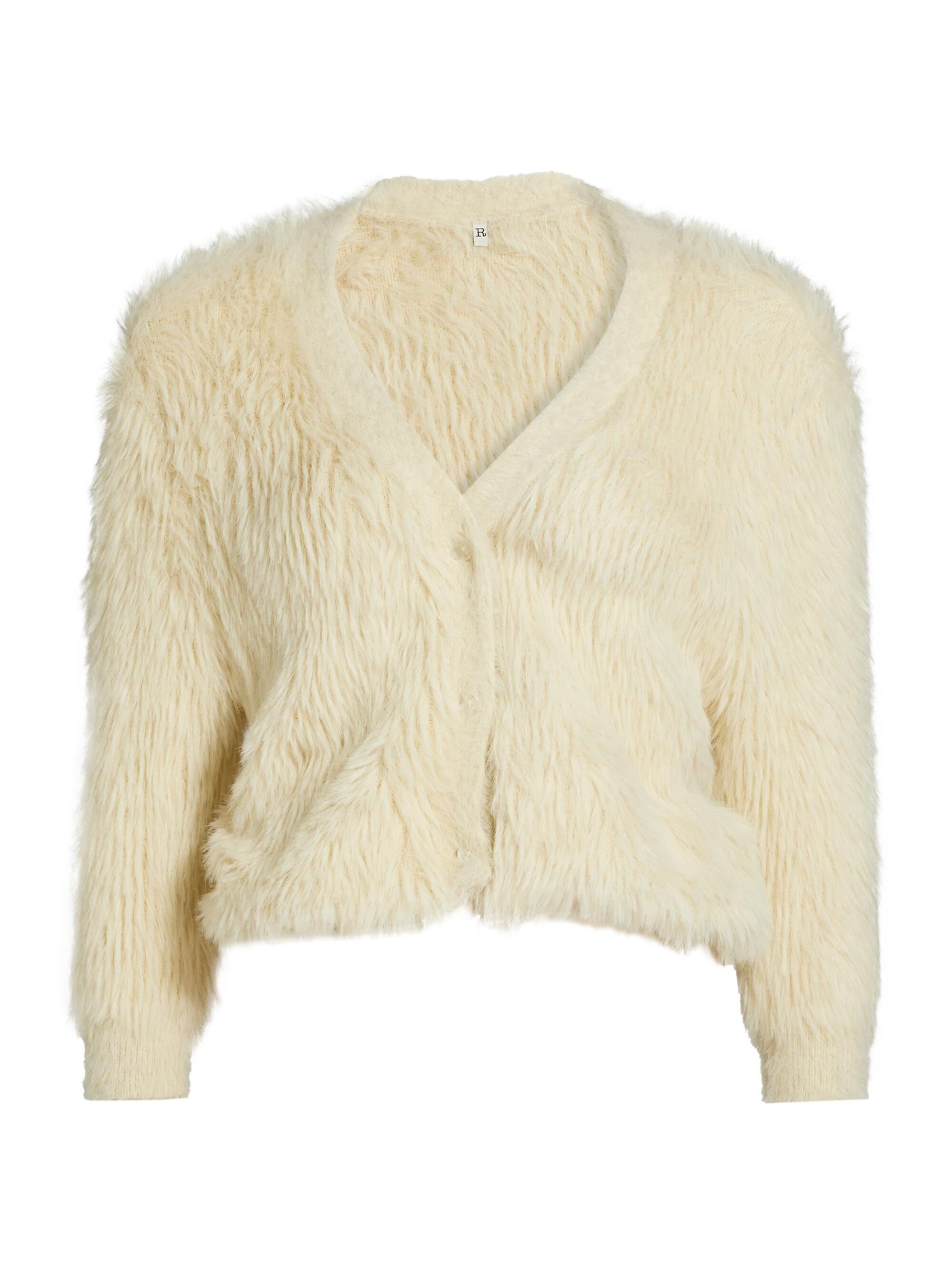 Shop R13 - Balloon Faux-Fur Cardigan | Saks Fifth Avenue Bahrain