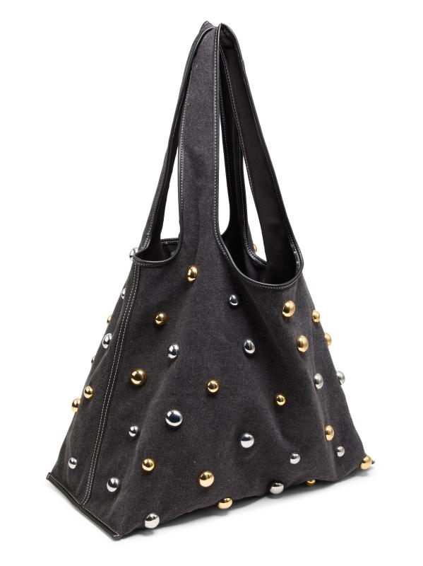 #3: حقيبة دنيم مزيّنة بقبة ماركت - أسود