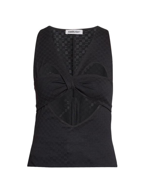 بلوزة صغيرة بشعار مونوغرام على شكل قلب