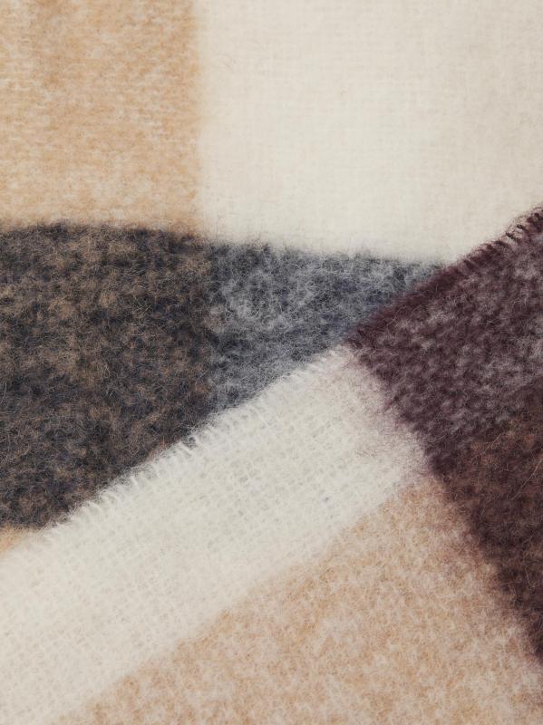 #4: وشاح منقوش من مزيج الألبكة - دقيق الشوفان الأزرق العنابي