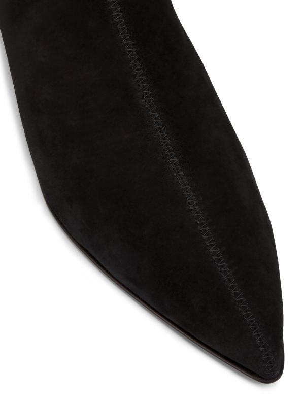 #4: حذاء أوسكار سويدي بكعب صغير - جلد سويدي أسود