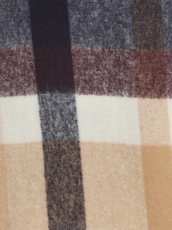 #3: وشاح منقوش من مزيج الألبكة - دقيق الشوفان الأزرق العنابي