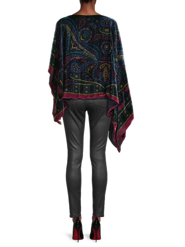 #4: بونشو بيزلي فيلفيت غير متماثل - بلو مالتي