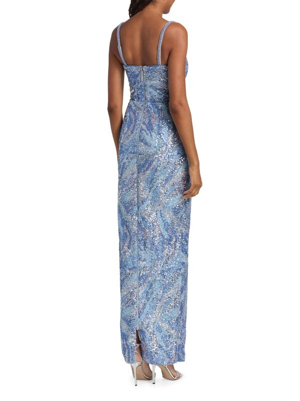 #4: فستان داليا ماكسي مزيّن بالترتر - بلو مالتي