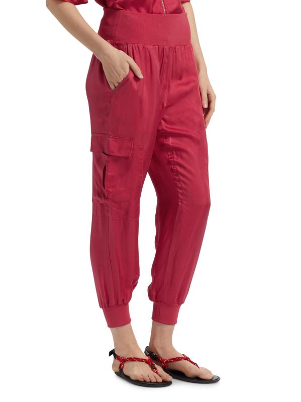 #3: بنطال جايلز تويل للشحن - القرمزي الوردي