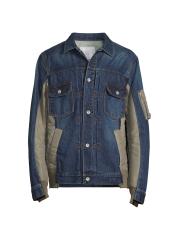 Shop Sacai - Denim Mixed-Media Jacket | Saks Fifth Avenue