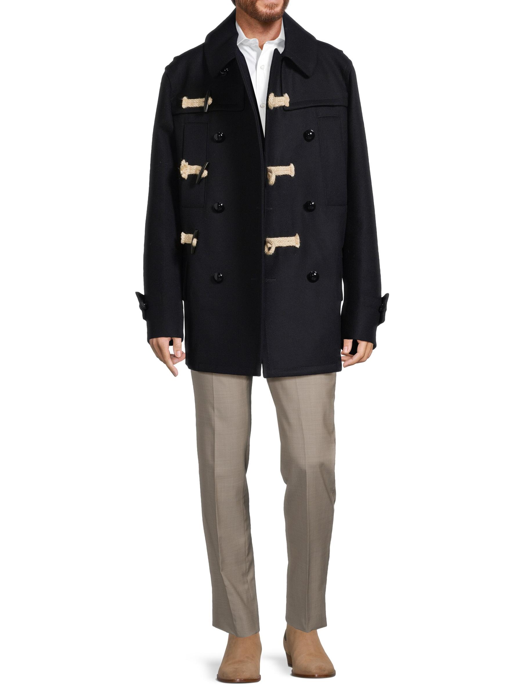 Shop Sacai - Melton Wool Duffle Coat | Saks Fifth Avenue