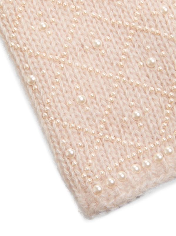 #2: قفازات الكشمير واللؤلؤ المقلدة - وردي خبازي