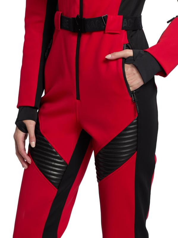 #6: بدلة تزلج إيلي شيرلينغ تريم - أحمر