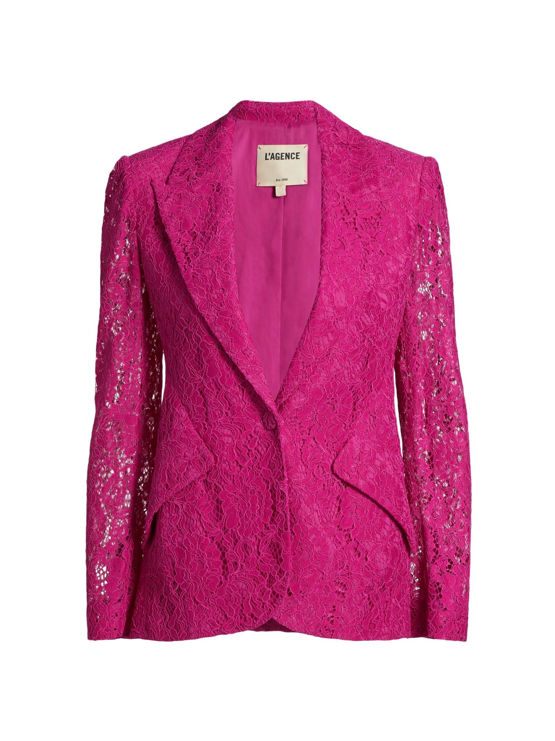 L'AGENCE ラジャンス チェンバレンニットブレザー L'AGENCE - Chamberlain Single-Breasted Knit Blazer in