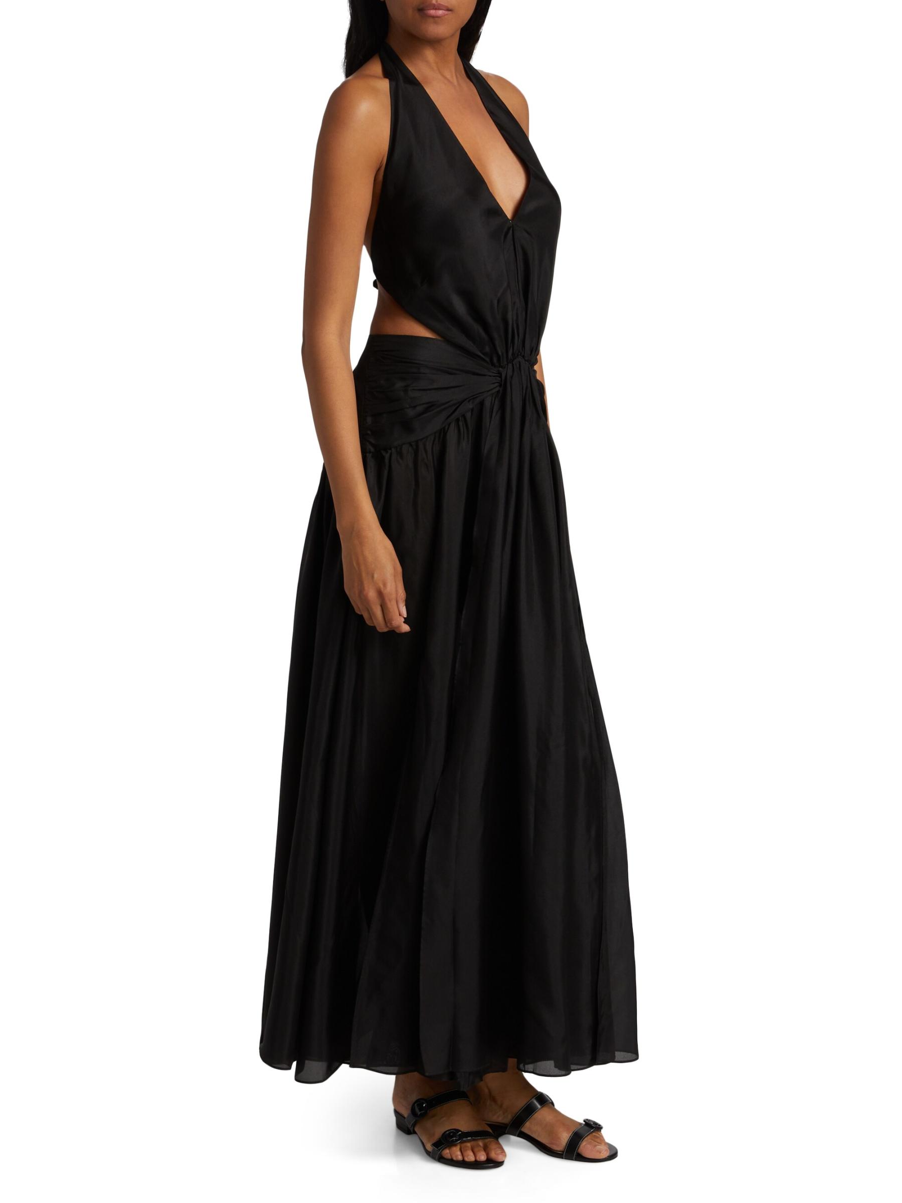 Shop Zimmermann - Rhiannon Plunge Halter Maxi Dress | Saks