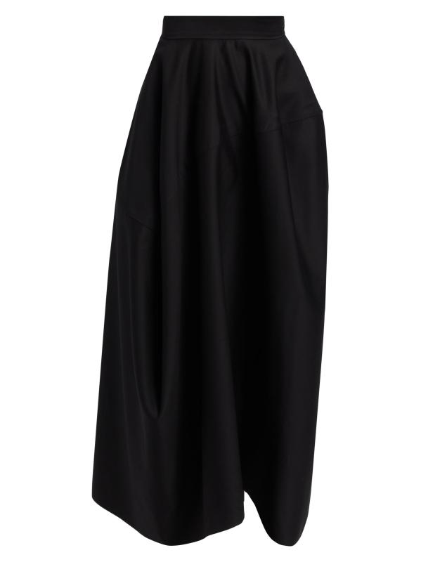 Karla Wool-Blend Asymmetric Midi-Skirt