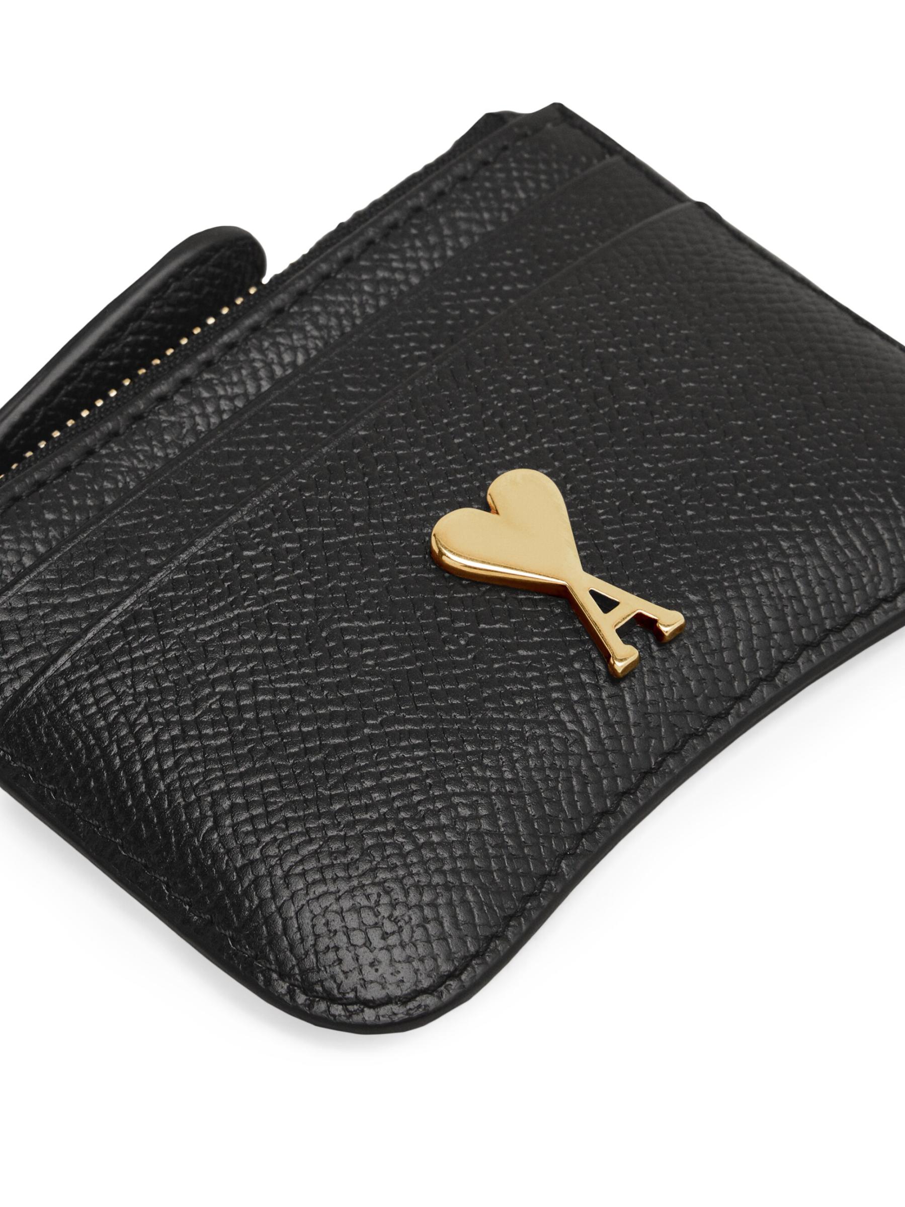 カードケース・名刺入れ Paris Paris Cardholder - AMI Paris - Leather - Khaki ami - AMI PARIS アミパリス カードケース 名刺入れ（新品・未