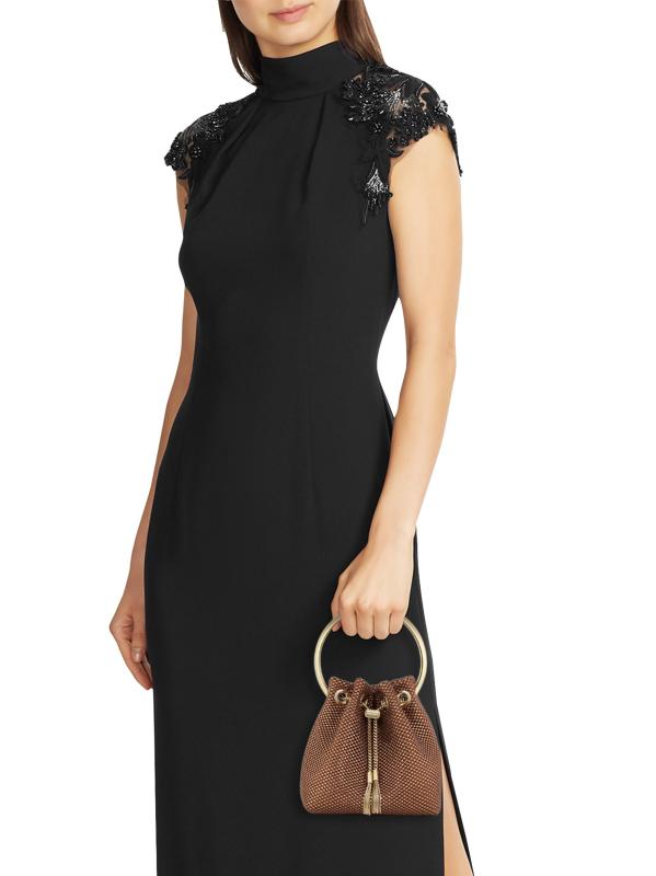 #3: حقيبة بون بون كريستال بمقبض علوي - ذهب برونزي فاتح