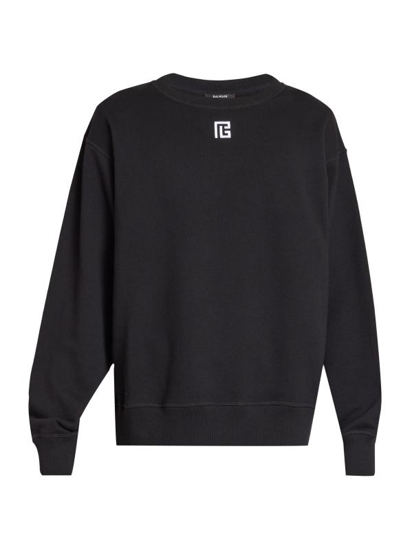 سويت شيرت برقبة مستديرة بشعار مونوغرام