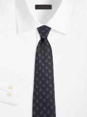Isaia - テクスチャード加工 ペイズリー シルク ネクタイ を