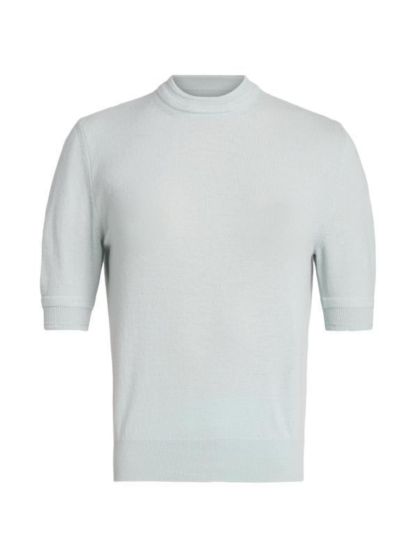 سترة صوف ميرينو بأكمام قصيرة