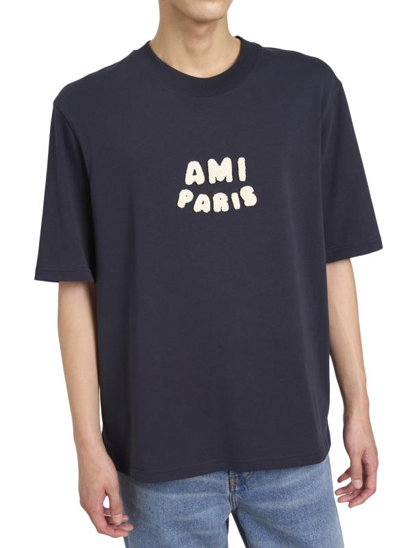 国内直営【AMI PARIS】コットン Tシャツ Ami De Coeur Tシャツ ホワイト | AMI PARIS