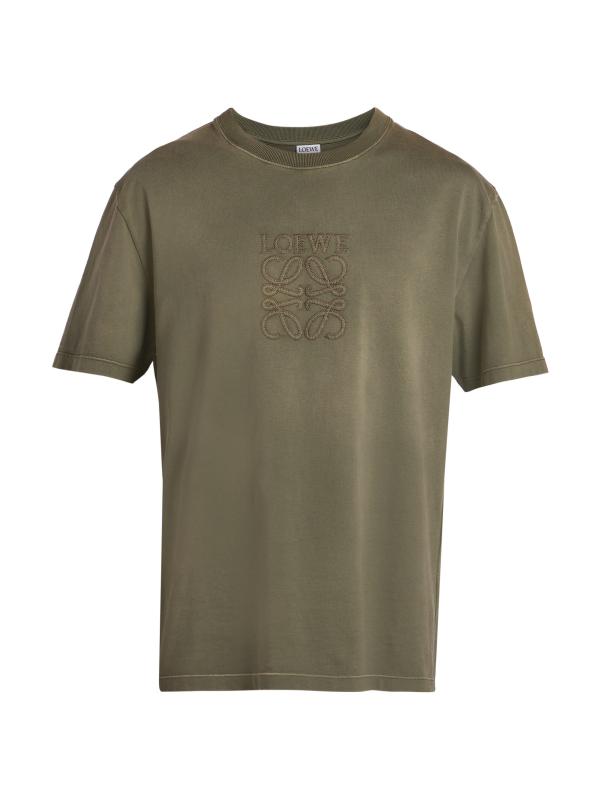 Shop Loewe - Embroidered Logo Cotton-Blend T-Shirt | Saks