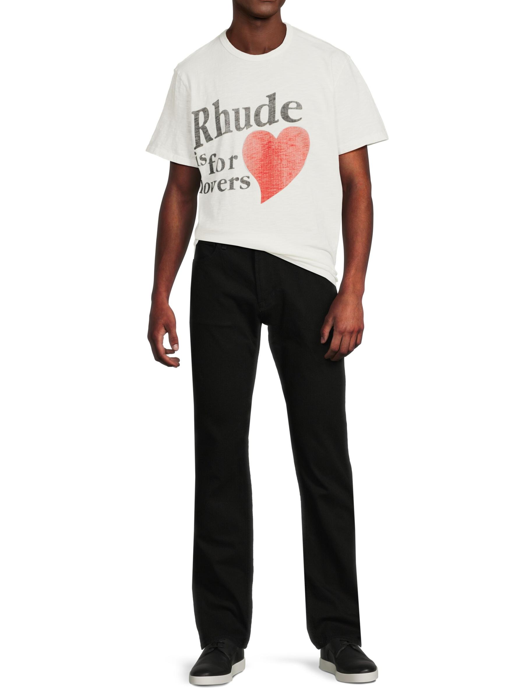 ★Rhude★ ホワイト 'Lovers' スラブ Tシャツ 95846b93-740e-493a-889c-