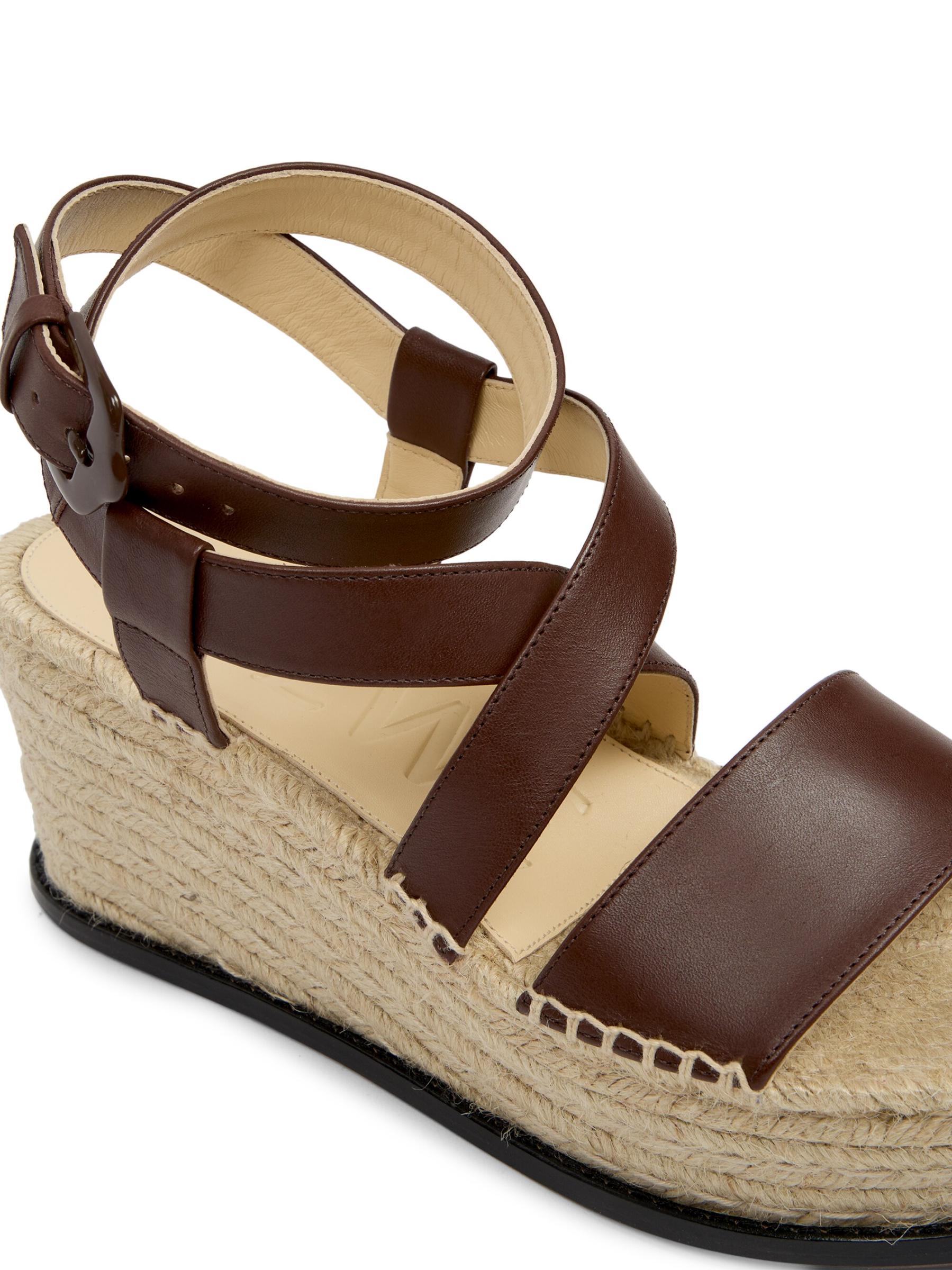 Shop Loewe - LOEWE x Paula's Ibiza Petal Leather Espadrille