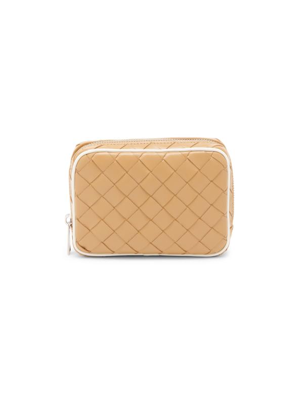 注目 BOTTEGA VENETA◆レザー ティーン ジップポーチ バイピング