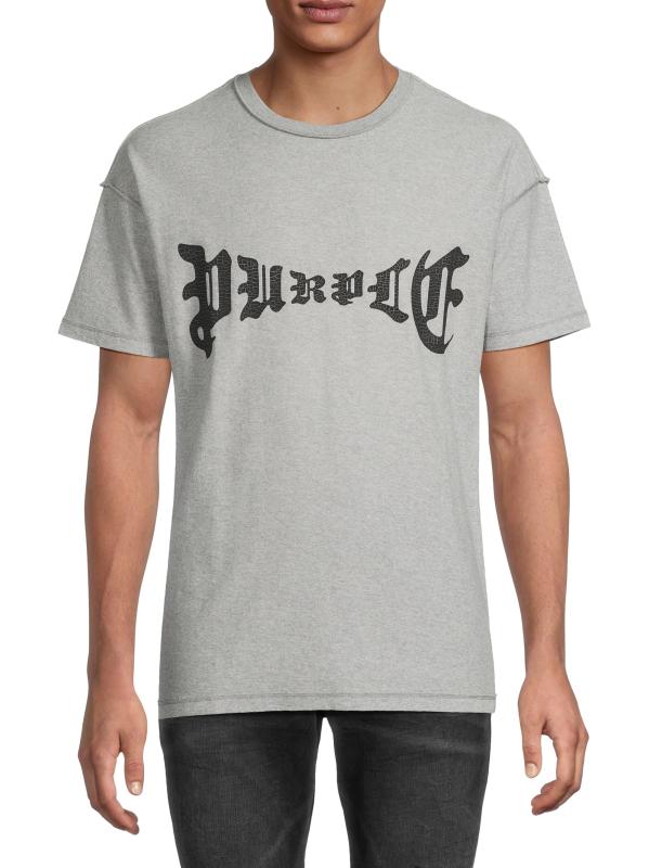 テクスチャードインサイドアウトコットンTシャツ/PURPLE BRAND Purple Brand - テクスチャード・インサイド・アウトTシャツ を