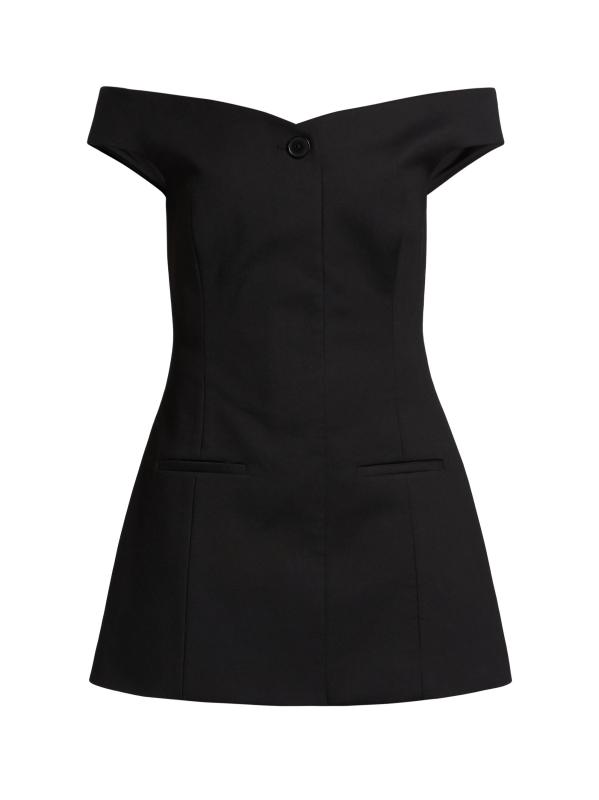 فستان ساندرين قصير بأكتاف مكشوفة