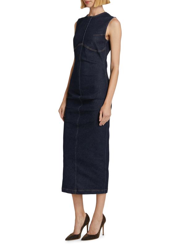 【SPORTMAX】GERANIO ジェラニオ ストレッチ デニム ドレス Sportmax - ジェラニオ・ストレッチ・デニム・ノースリーブ