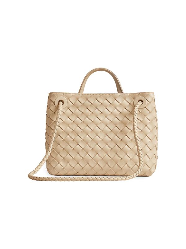 حقيبة أنديامو الصغيرة ذات المقبض العلوي من الجلد المجدول